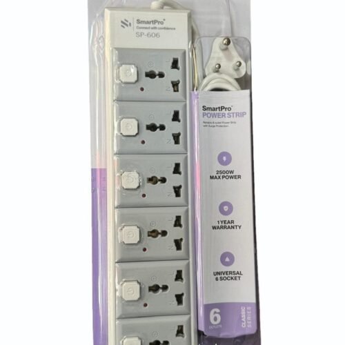 High Quality SmartPro 6 Socket Power Strip Extension Board - 5m