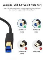 High Speed USB Type C Male to USB 3.0 Type B Male Connector Cable 1.5m - Image 3