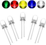 Mixed Color 3mm Clear LED Lights for DIY Projects kit Each 10nos (Red Green Yellow Blue White) Total 50nos