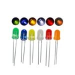 Mixed Color 5mm LED Lights for DIY Projects kit Each 10nos (Red Green Yellow Blue White Orange) Total 60nos