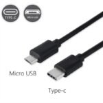 Type C Male Cable to Micro USB V8 Male Cable 1m