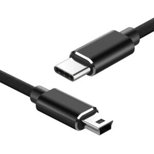 Type C Male Cable to Mini USB V5 Male Cable 1m