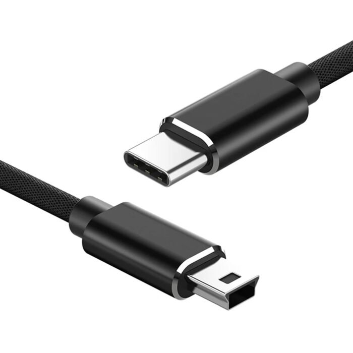 Type C Male Cable to Mini USB V5 Male Cable 1m - ComponentsTree.com
