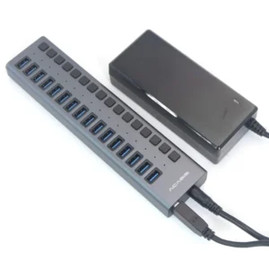 16 Ports Powered USB 3.1 Hub and Switch with Power Supply Adapter