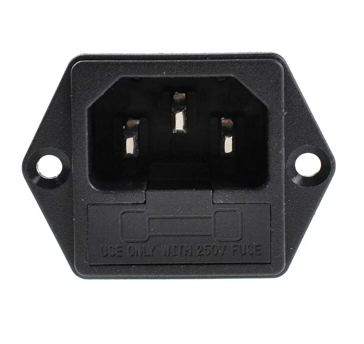 C14 Male 3-Pin Power Socket Plug Connector