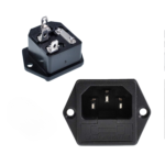 C14 Male 3-Pin Power Socket Plug Connector