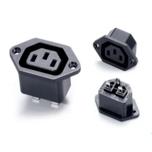 3 Pin Female AC Power Socket Panel Mount 10A 250V