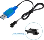 4.8V USB Charging Cable with JST SM 2 Pin Plug for Ni-Cd / Ni-MH Battery Pack, Toys & DIY Rechargeable Batteries